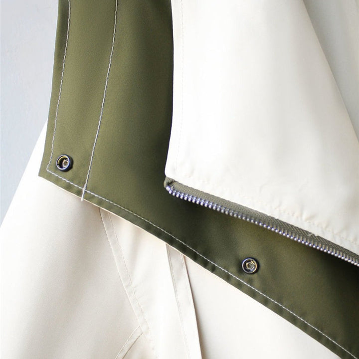 Dames Oversized Waterproof Dubbele Kraag Trench Coat
