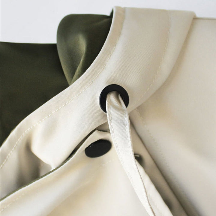Dames Oversized Waterproof Dubbele Kraag Trench Coat