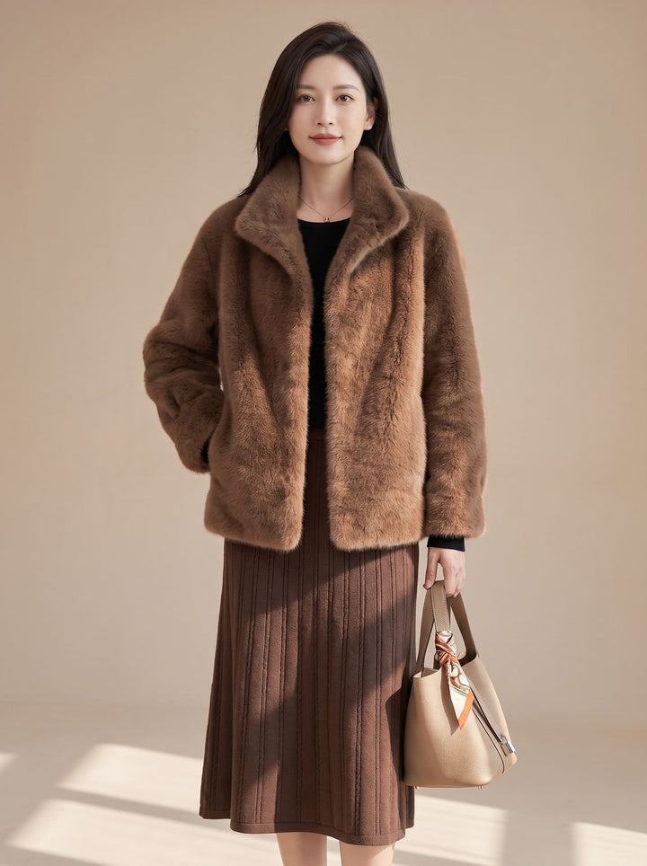 Dames Oversized Zachte Imitatiebont Jas Bontjas