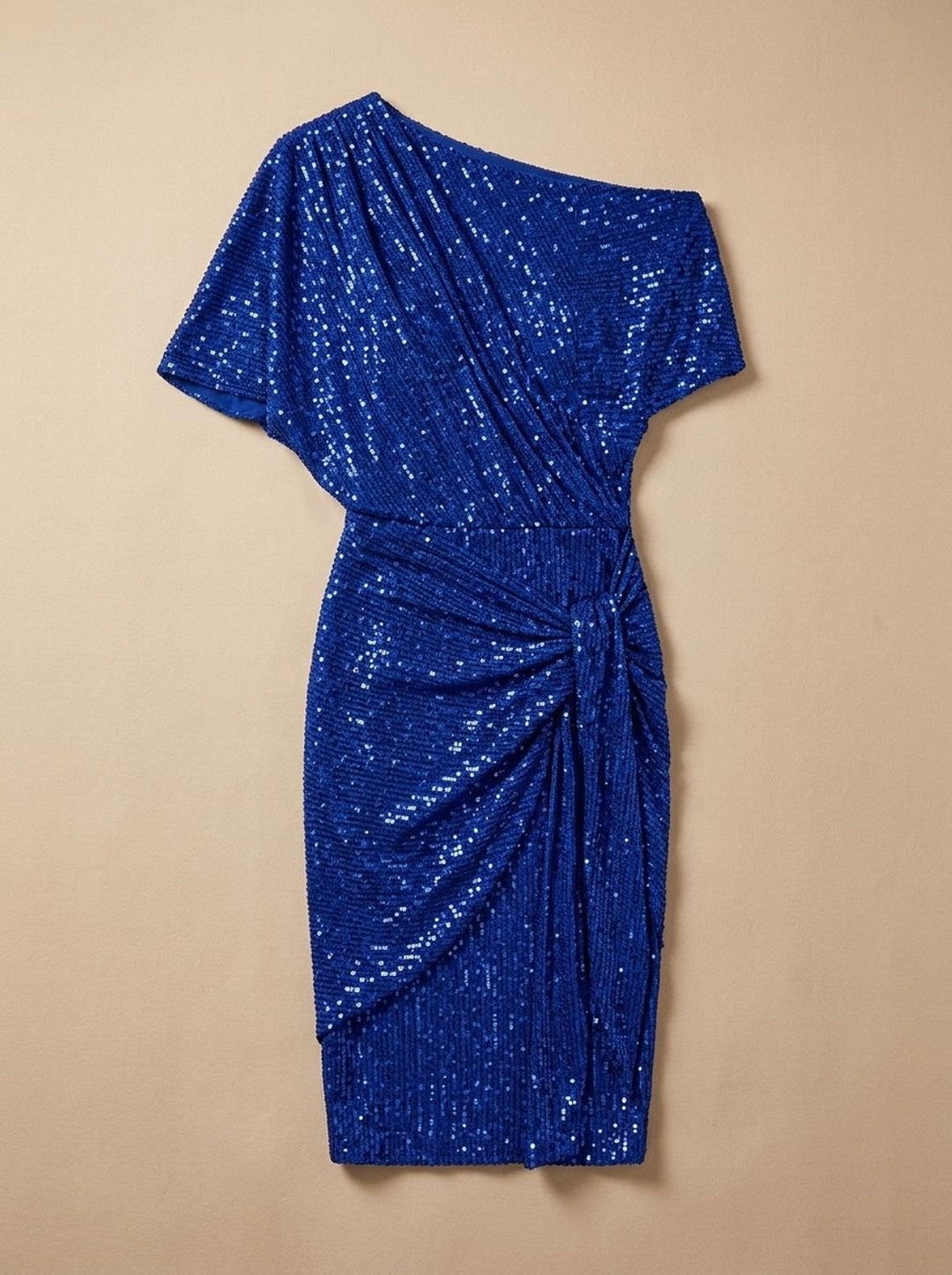 Dames Pailletten Feestjurk Figurvormende Off-Shoulder Midi