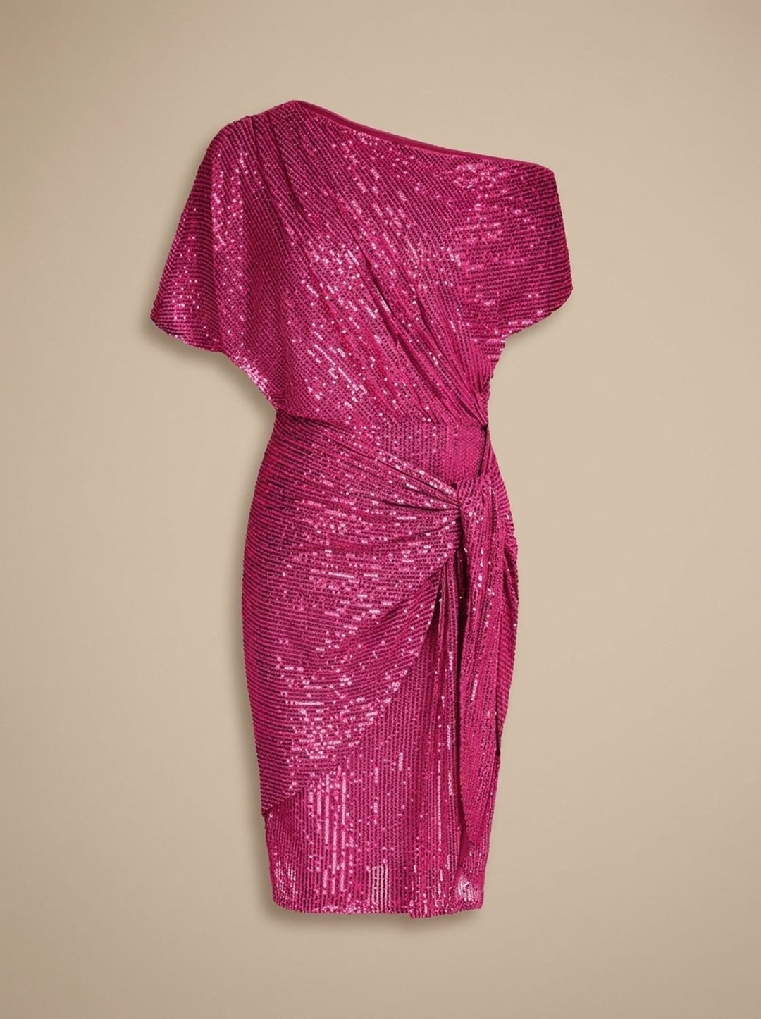 Dames Pailletten Feestjurk Figurvormende Off-Shoulder Midi