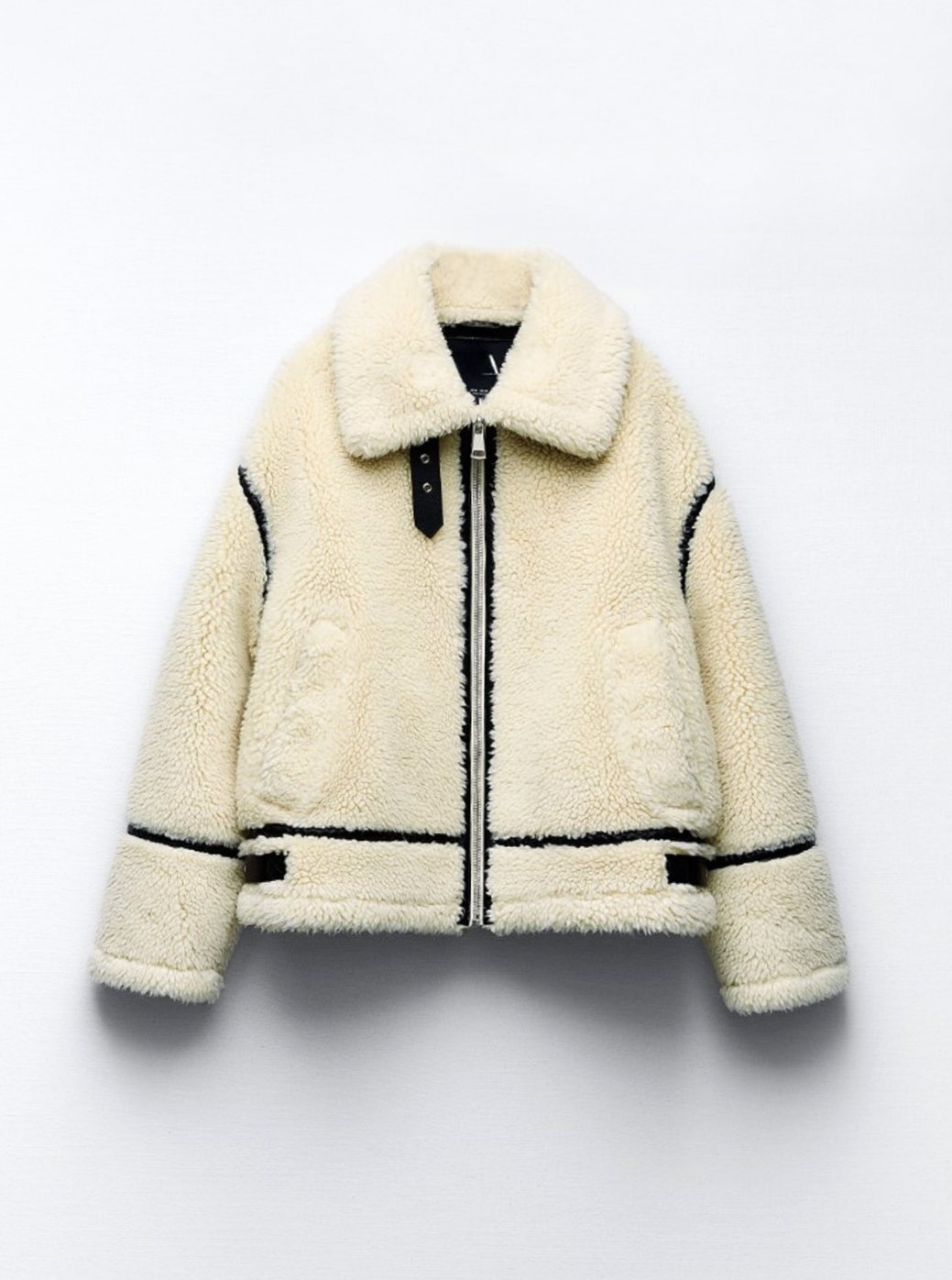 Dames Puffer Jas Teddy Fleece Ritssluiting Oversized Winterjas - Wit