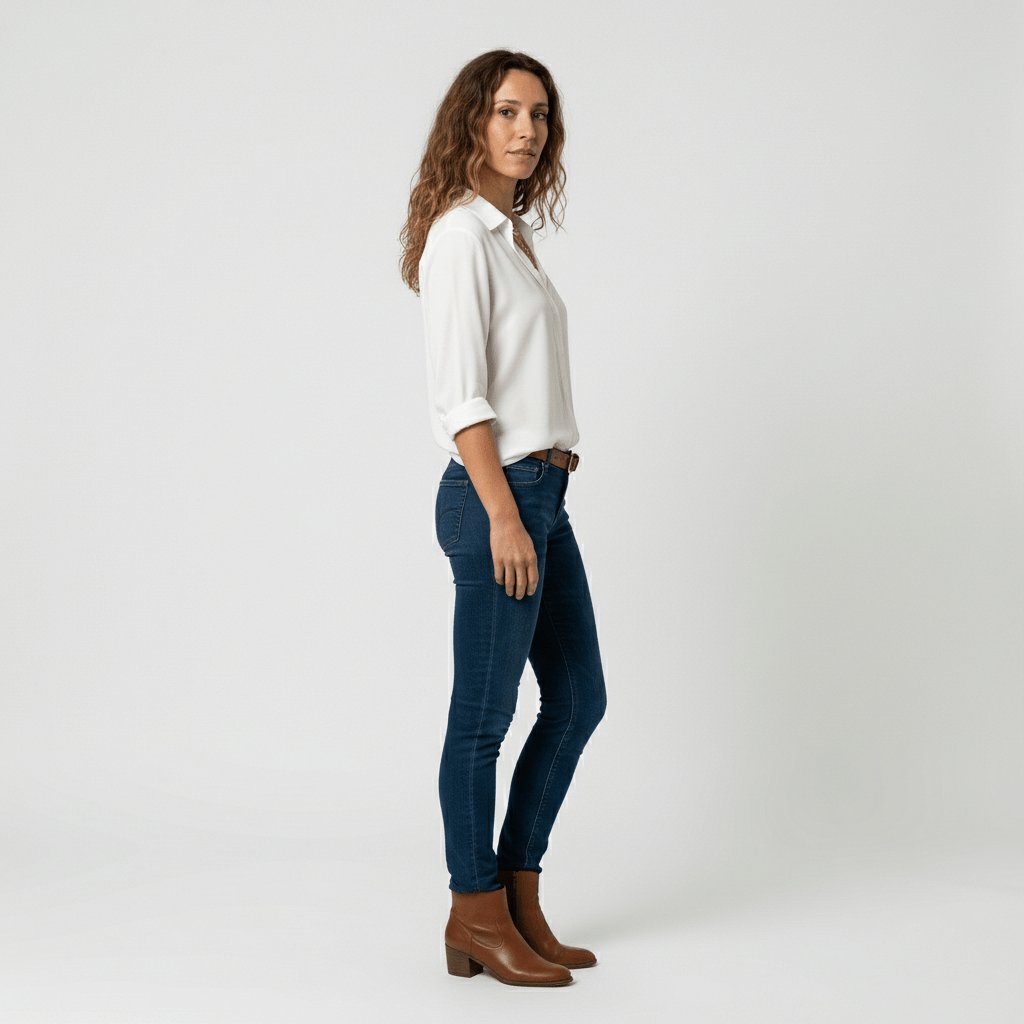 Dames Relaxed-Fit Knoopsluiting Overhemdkraag Blouse met Lange Mouwen