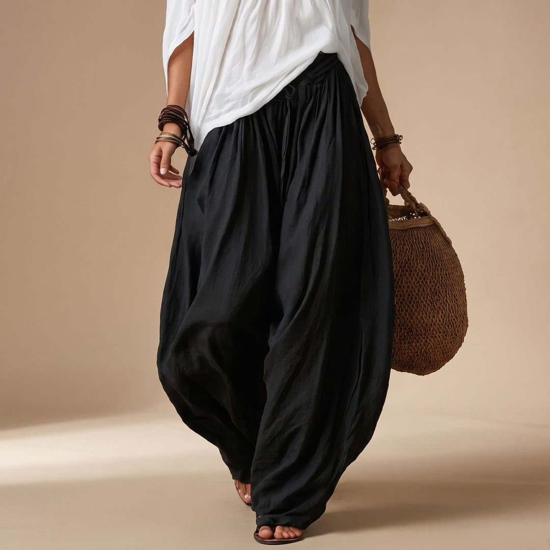 Dames Tweedelige Set Off-Shoulder Top Wijde Broek Boho Co-ord