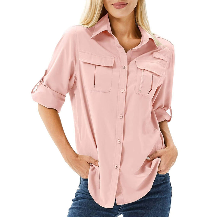 Dames UPF 50 Lange Mouw Wandel Outdoor Shirt - Pink