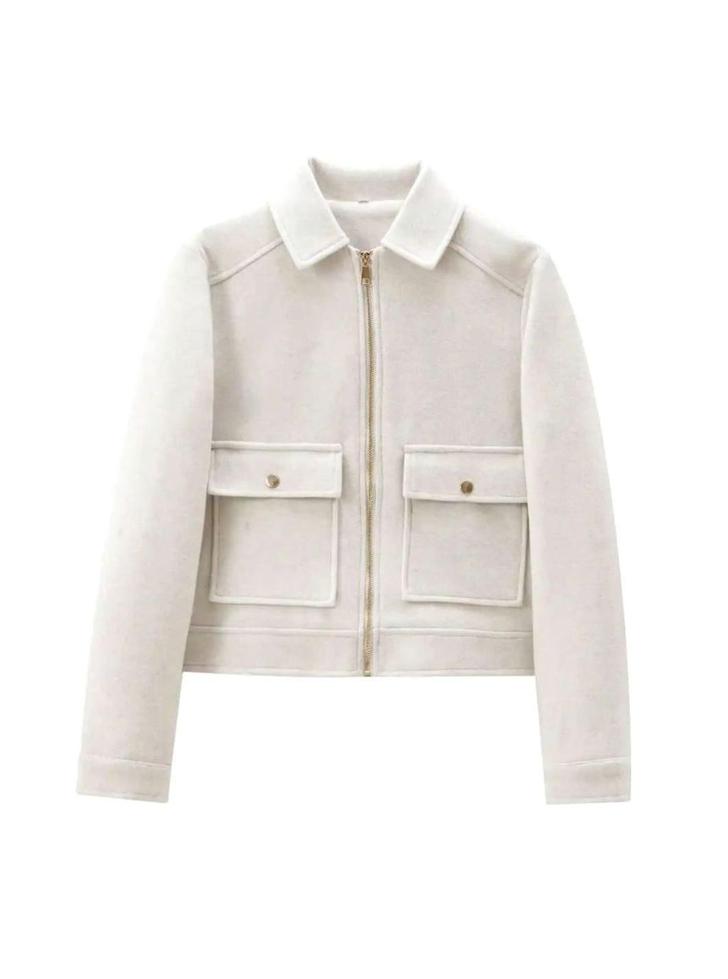 Dames Vintage Staande Kraag Wollen KortJas