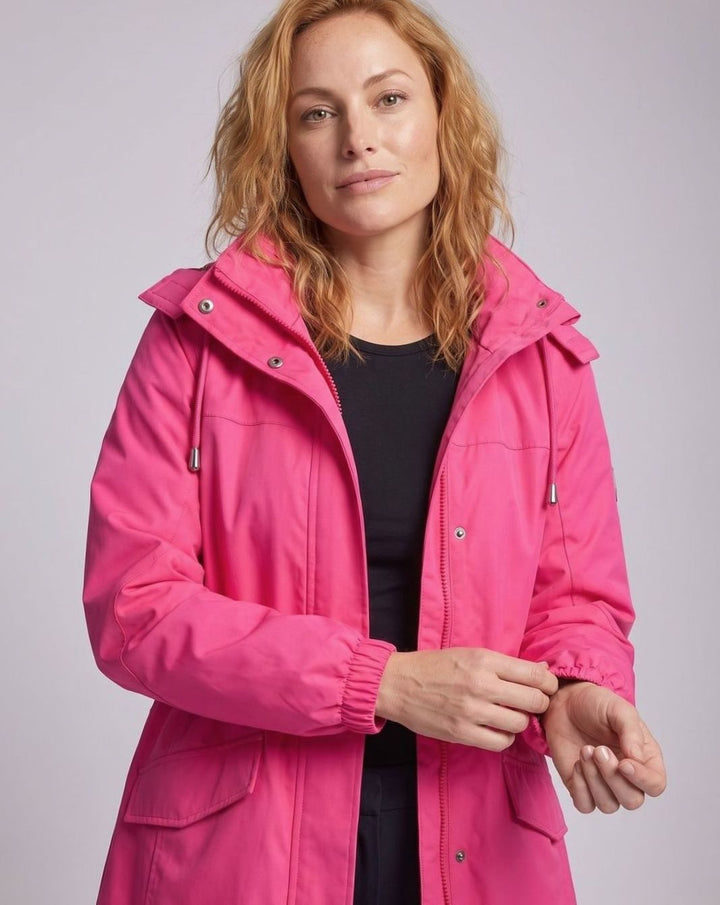 Dames Waterafstotende Parka met Capuchon en Taillekoordje