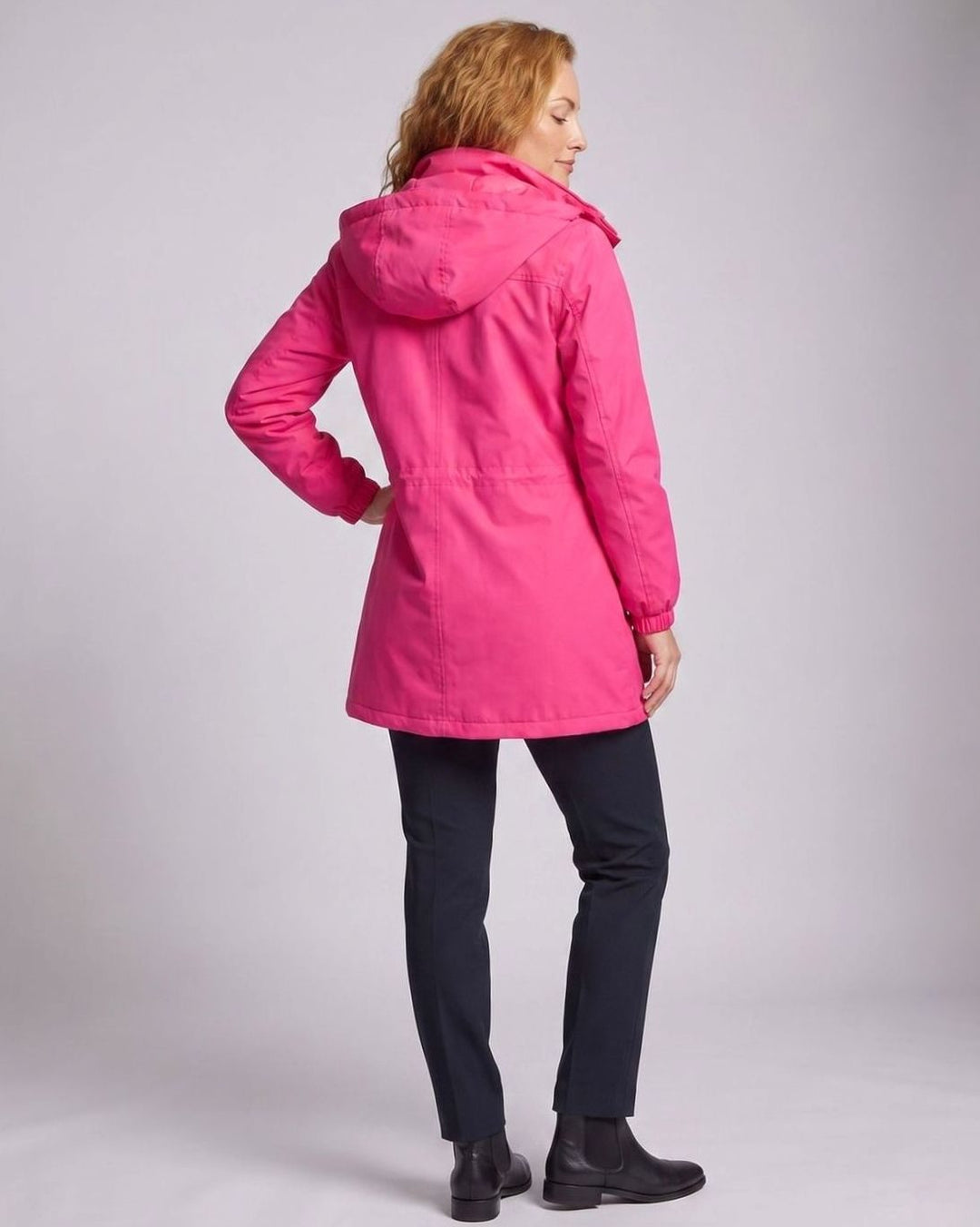 Dames Waterafstotende Parka met Capuchon en Taillekoordje