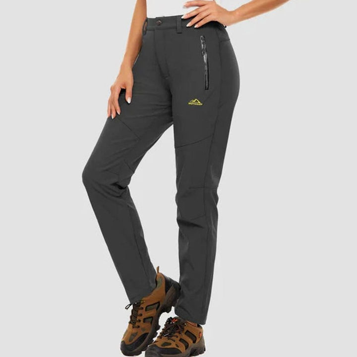 Dames Waterdichte Fleece-Gevoerde Outdoorbroek - Donkergrijs