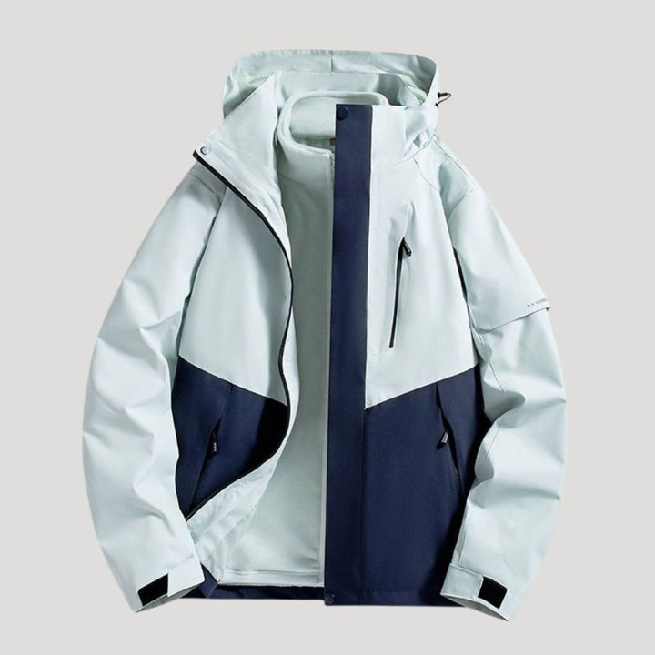 Dames Waterdichte Winterjas Afneembare Capuchon Fleece Kraag - Donkerblauw