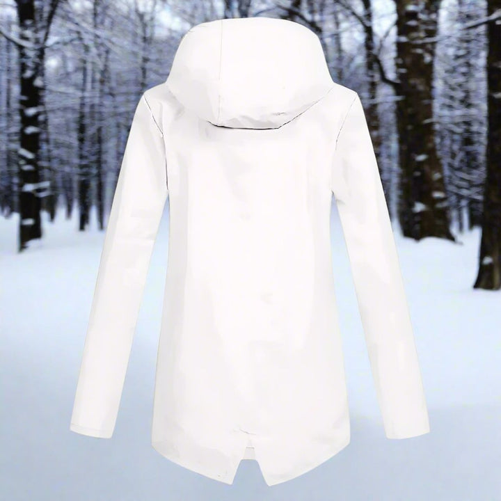 Dames Waterproof Regenjas Capuchon Ritssluiting Verstelbare Manchetten