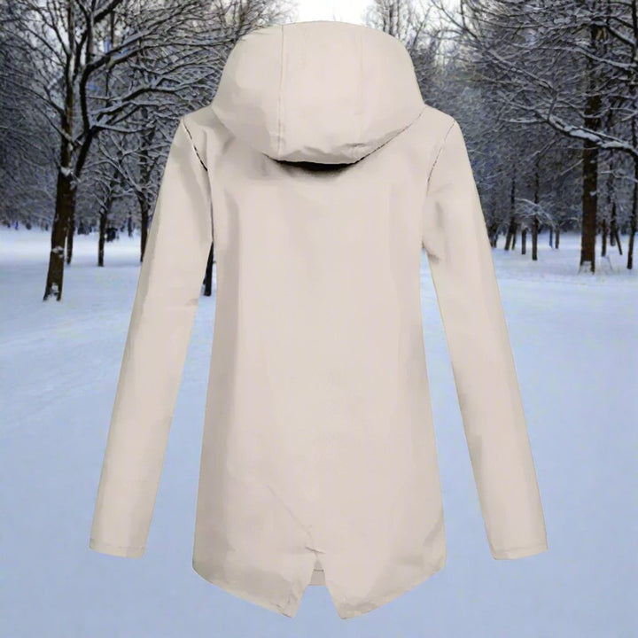 Dames Waterproof Regenjas Capuchon Ritssluiting Verstelbare Manchetten