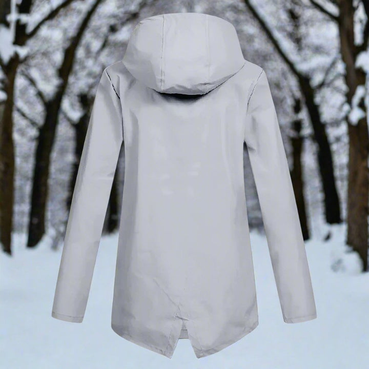 Dames Waterproof Regenjas Capuchon Ritssluiting Verstelbare Manchetten