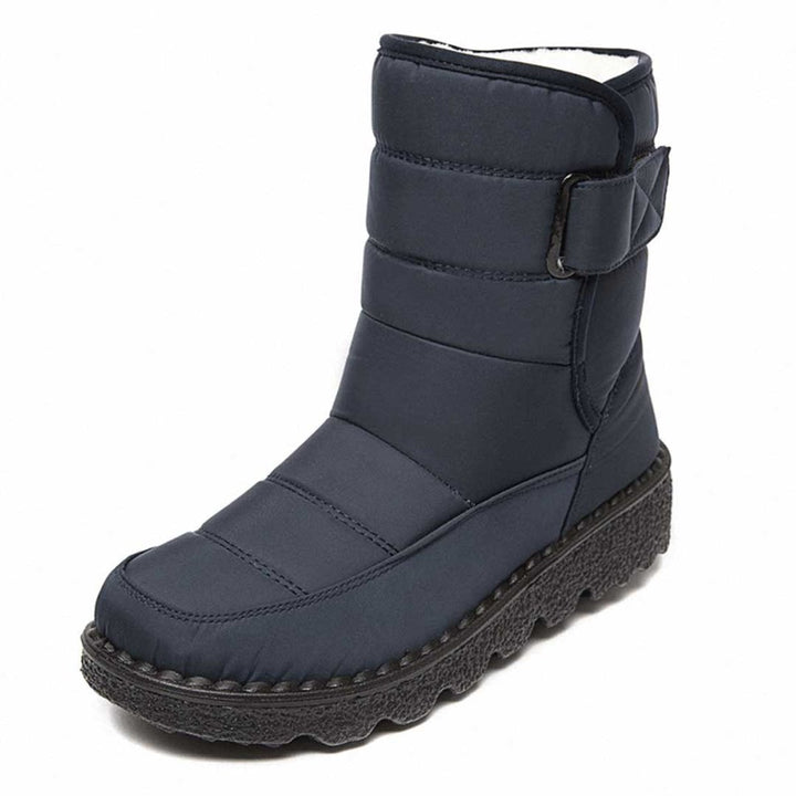Dames Waterproof Thermo Knee High Boots Antislip Snowboots - Donkerblauw