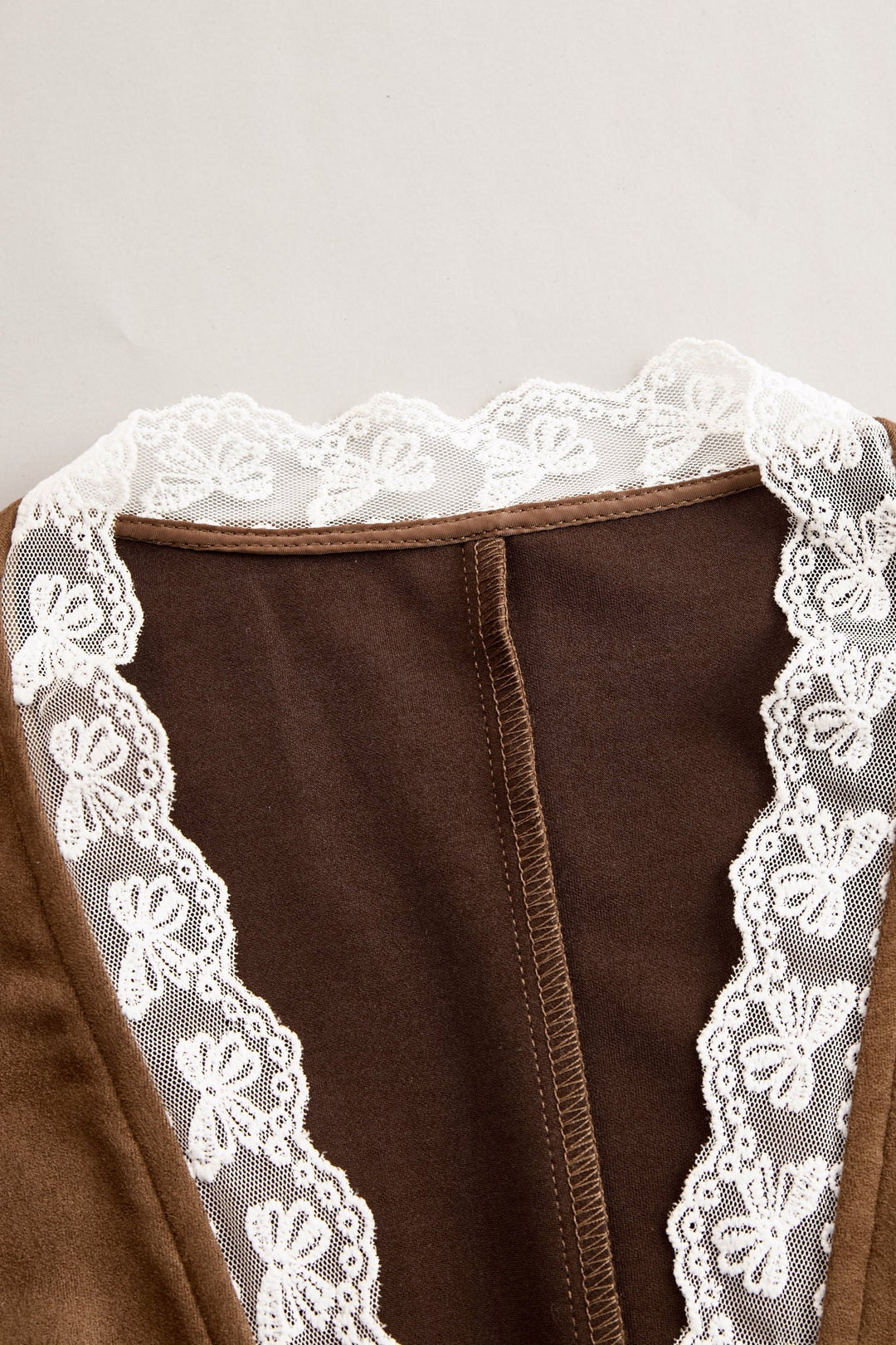 Dames Western Kanten Lange Mouw V-hals Getailleerde Blouse