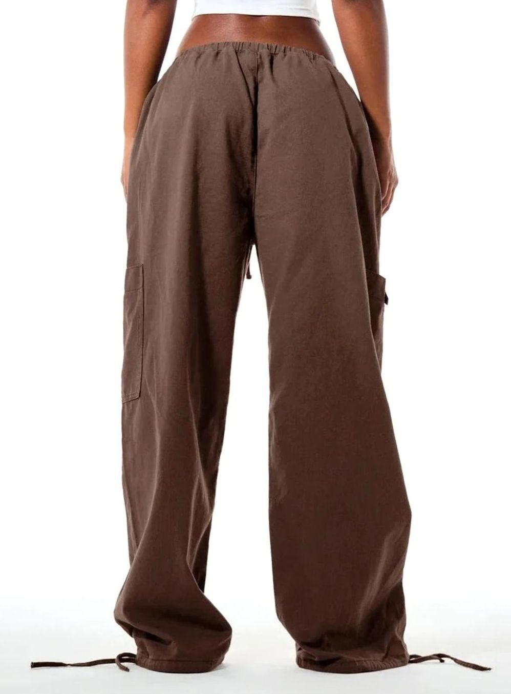 Dames Wijde Cargo Broek met Trekkoord Taille en Cargozakken
