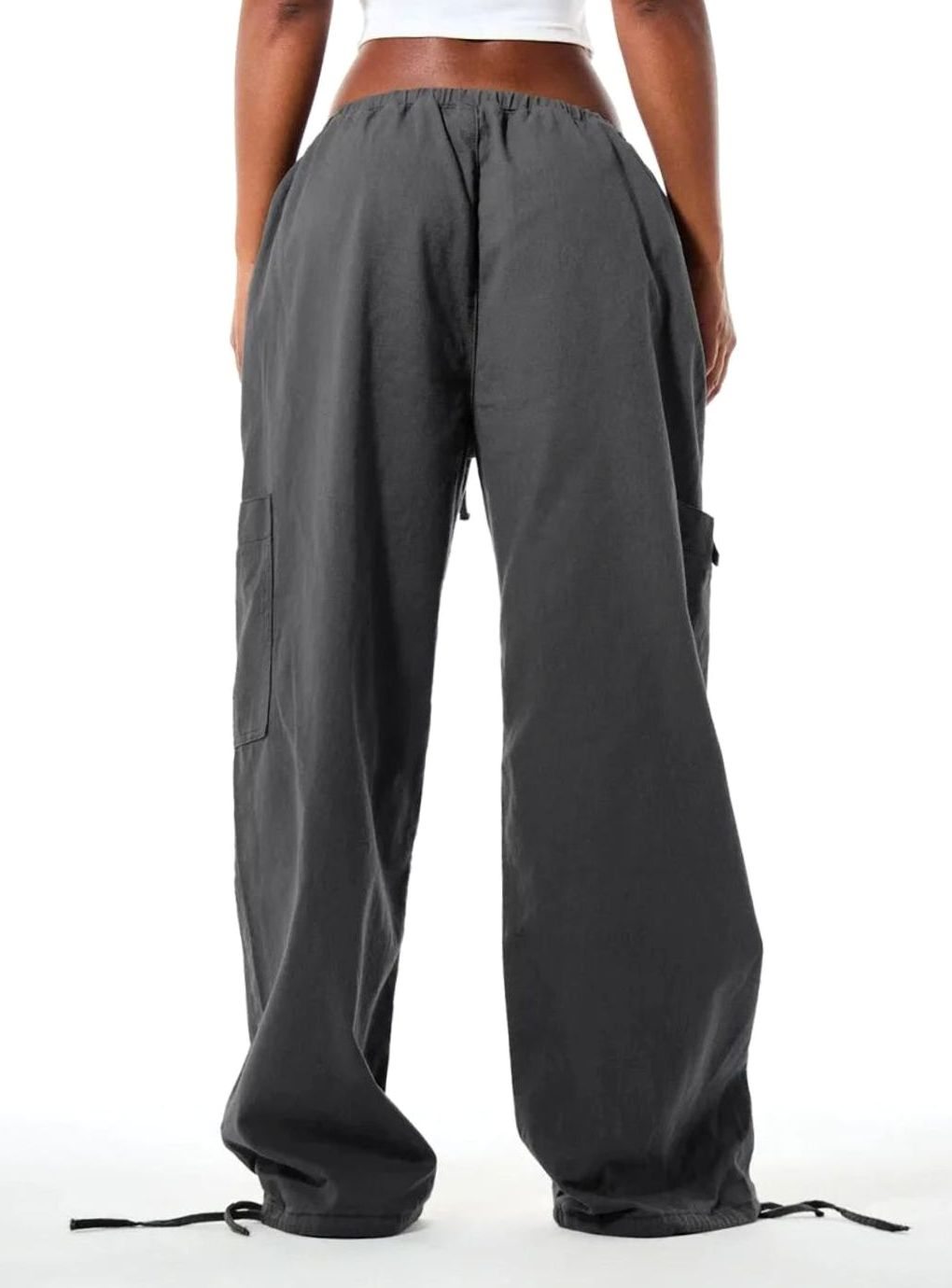 Dames Wijde Cargo Broek met Trekkoord Taille en Cargozakken