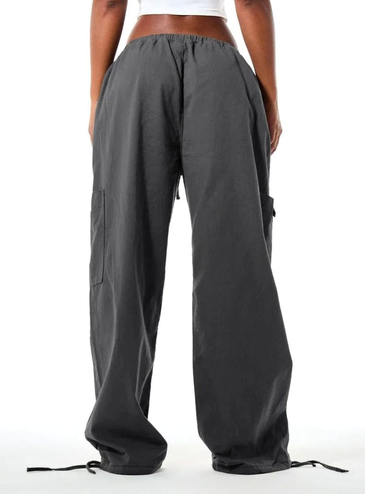 Dames Wijde Cargo Broek met Trekkoord Taille en Cargozakken