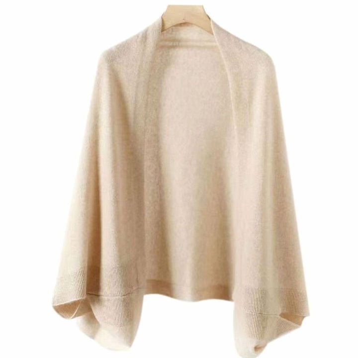 Dames Zachte Kunstkasjmier Veelzijdige Sjaal Poncho - Beige