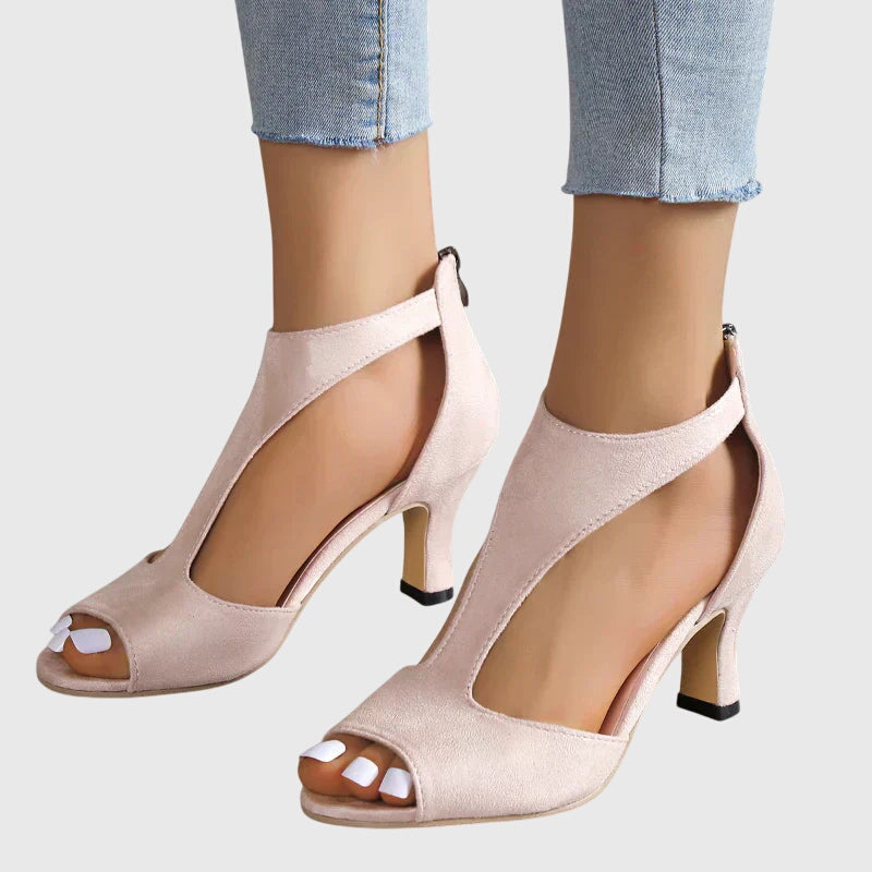 Valentina | Dames Cut-Out Peep-Toe Hak Sandalen