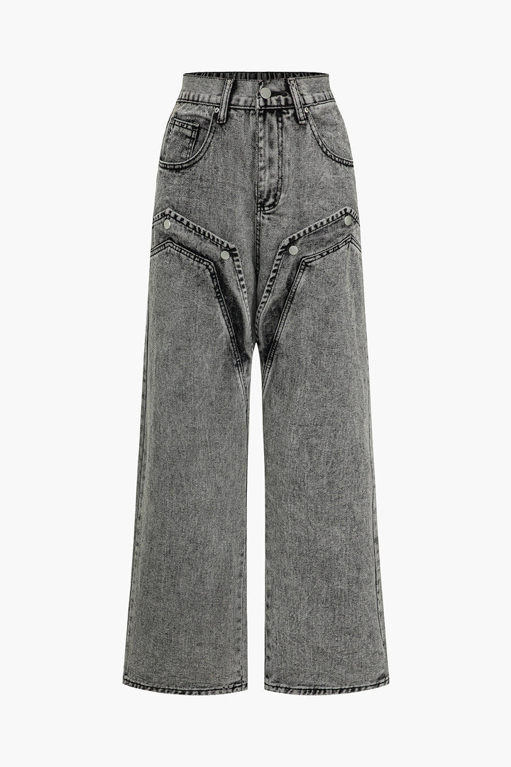 Lara | Hosen mit weitem Bein und asymmetrischen Details