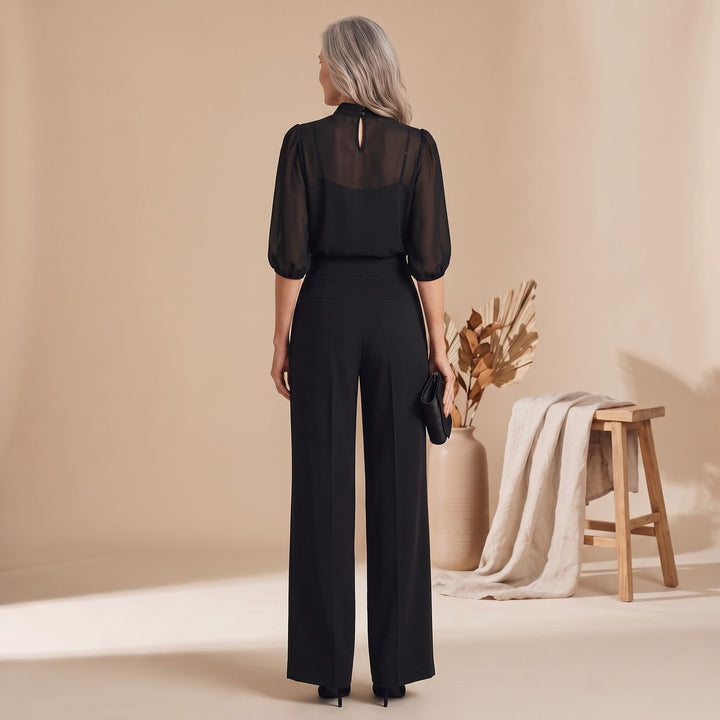 Driedelige Tweedelige Set Dames Chiffon Top Camisole Wijde Broek