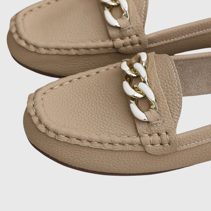 Jessica | Dames Kettingdetail Instap Loafers