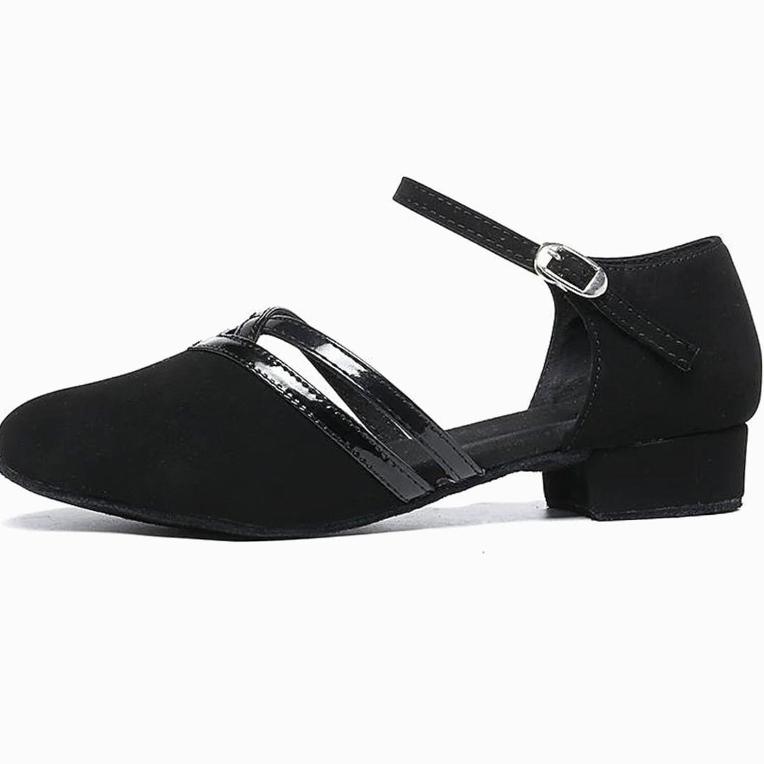 Elegante Damen-Tanzschuhe mit Flexsohle Riemchen Blockabsatz