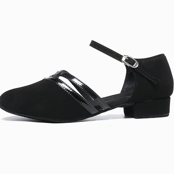 Elegante Damen-Tanzschuhe mit Flexsohle Riemchen Blockabsatz
