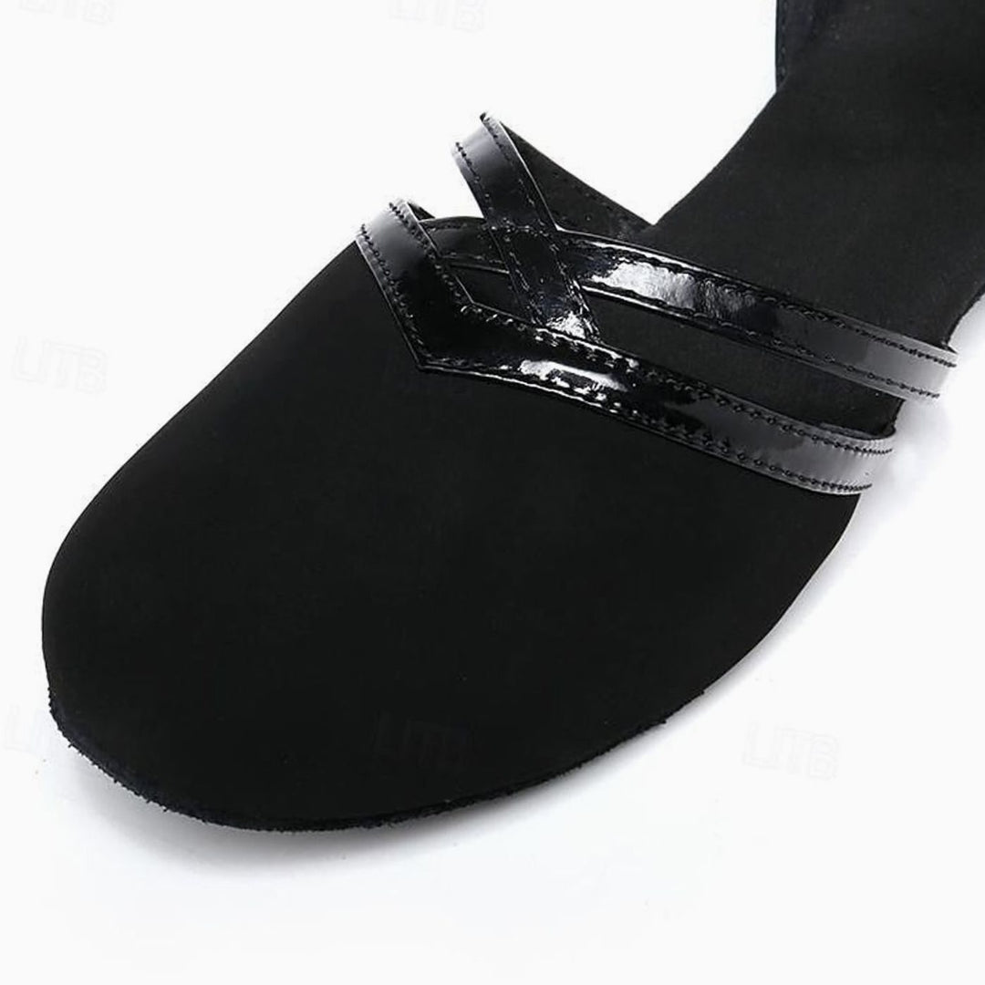 Elegante Damen-Tanzschuhe mit Flexsohle Riemchen Blockabsatz