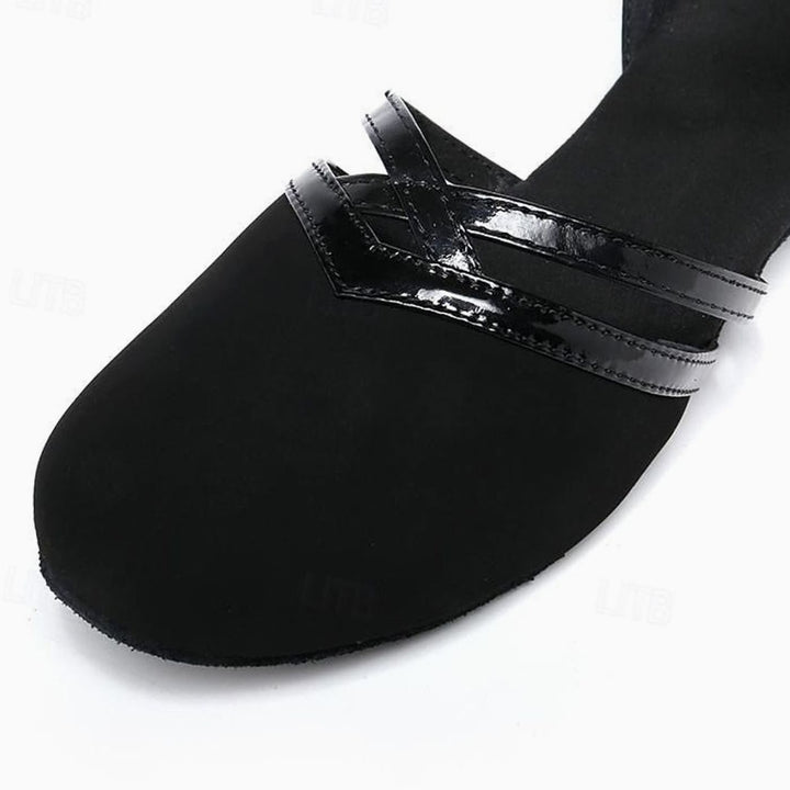 Elegante Damen-Tanzschuhe mit Flexsohle Riemchen Blockabsatz