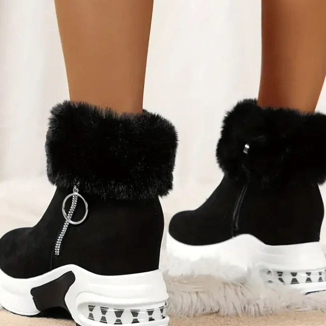 Enkellaarsjes Dames Warme Winterlaarzen Antislip Luchtkussen Zool