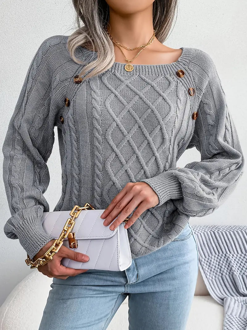 Kabelstrick™ Pullover | Baumwollmischung | Stilvoll und Bequem