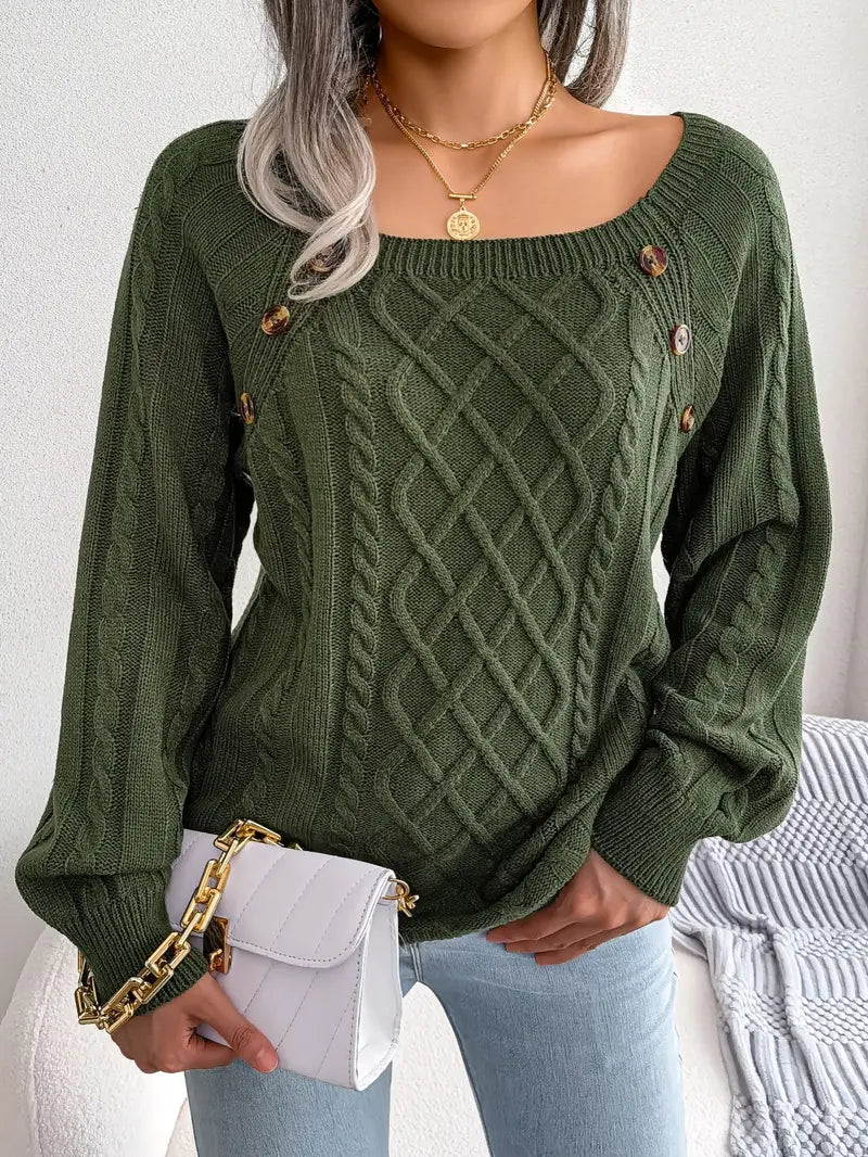 Kabelstrick™ Pullover | Baumwollmischung | Stilvoll und Bequem