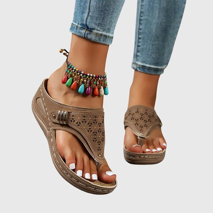 Jocelyn | Dames Instap Platte Sandalen