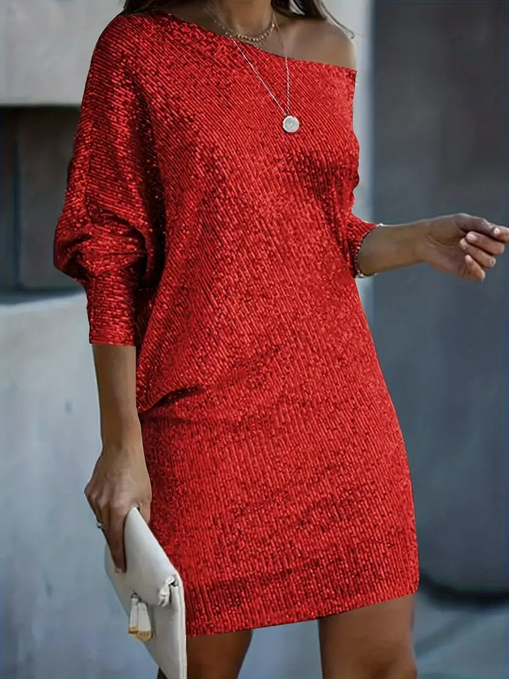 Birgit | Off-Shoulder Pailletten-Look