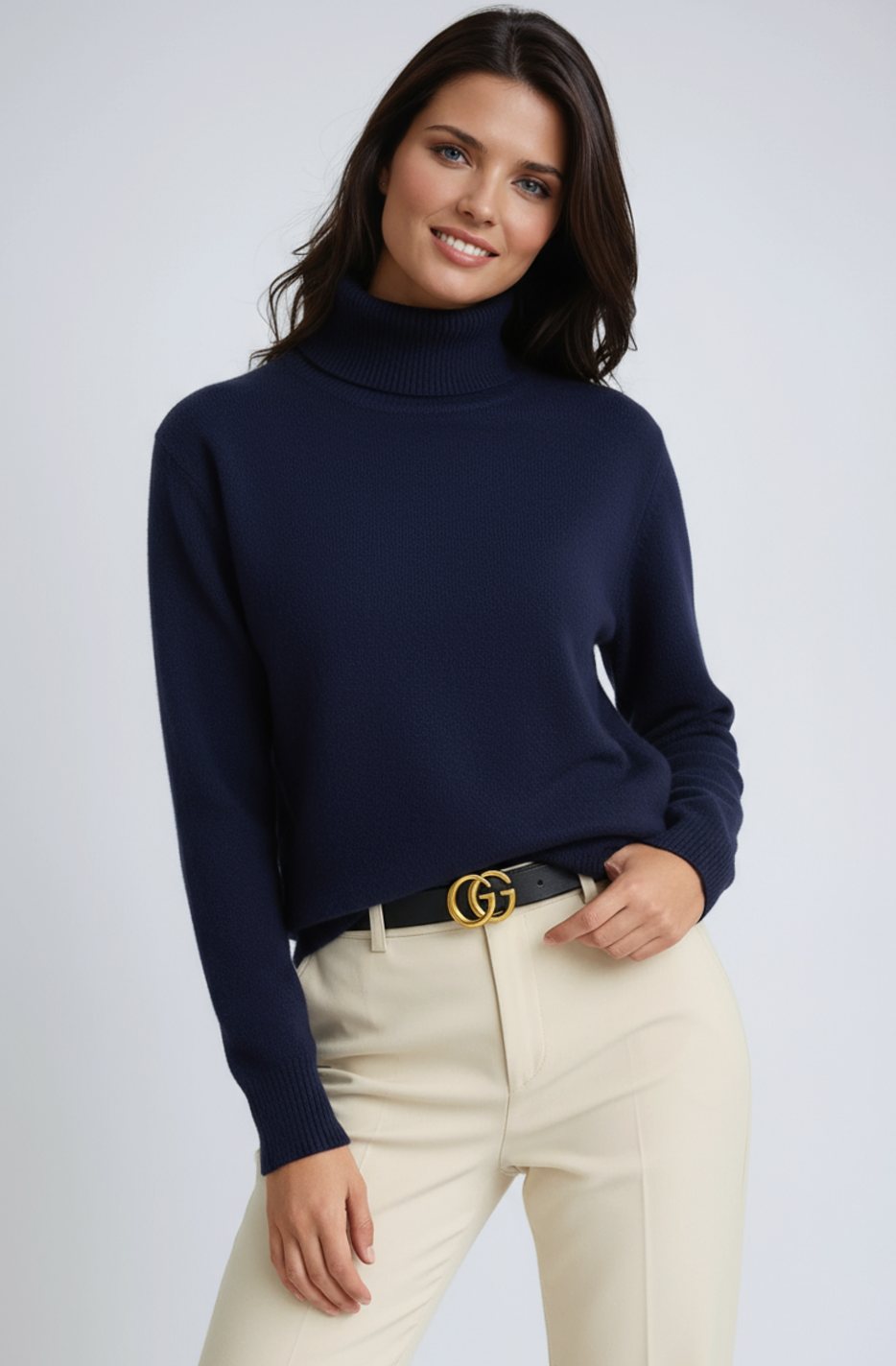 Gebreide Coltrui Dames Slim Fit met Ribboorden