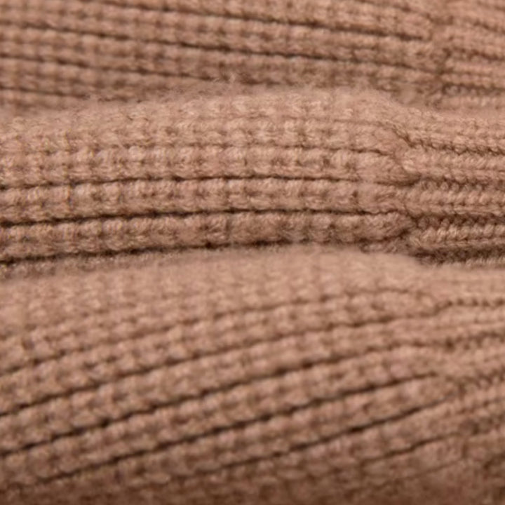 Gebreide najaarsjurk dames cable-knit A-lijn