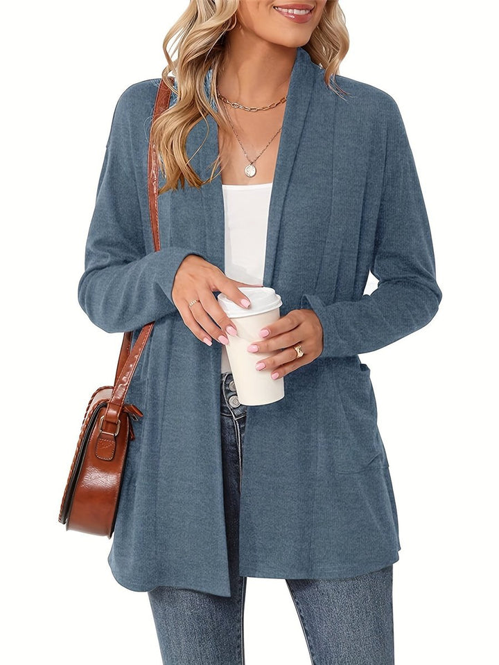 Gebreide trui dames casual vest open voorkant lange mouwen