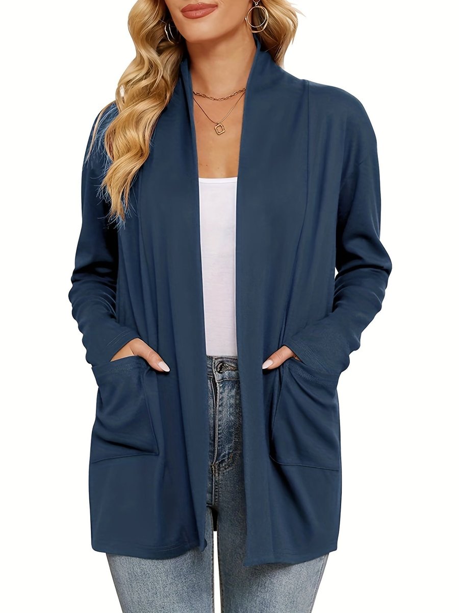 Gebreide trui dames casual vest open voorkant lange mouwen
