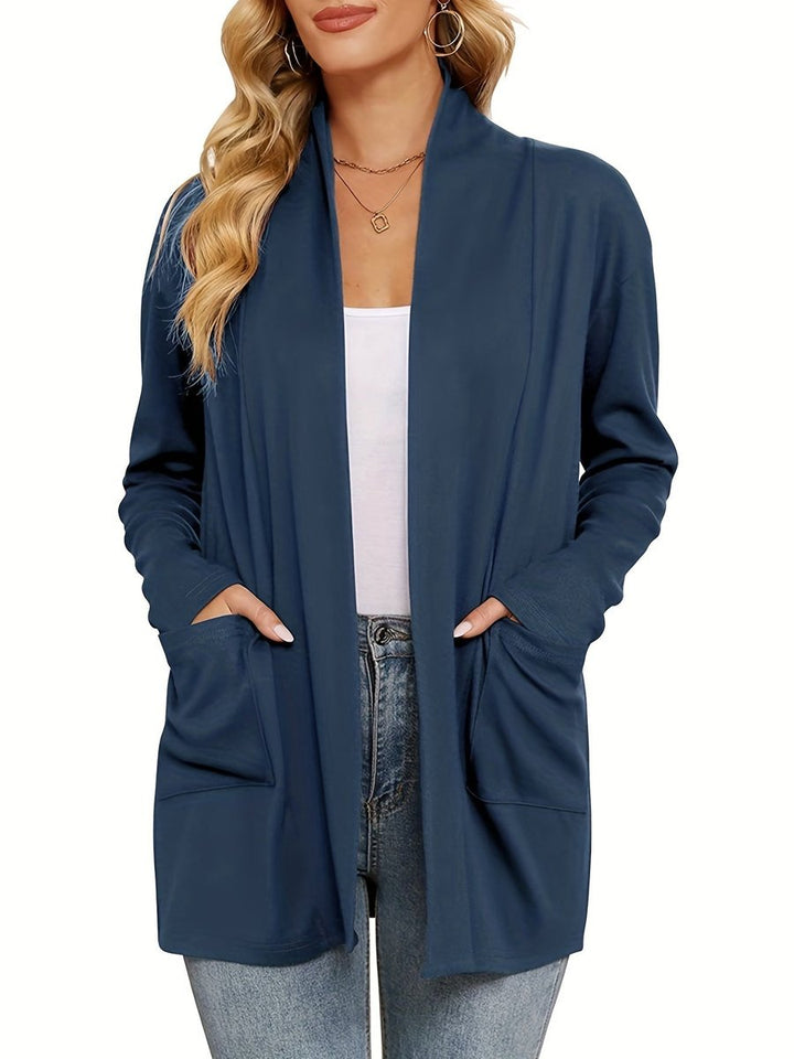 Gebreide trui dames casual vest open voorkant lange mouwen