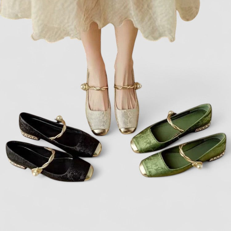 Hailey | Damen Banddetail Schuhe mit niedrigem Absatz