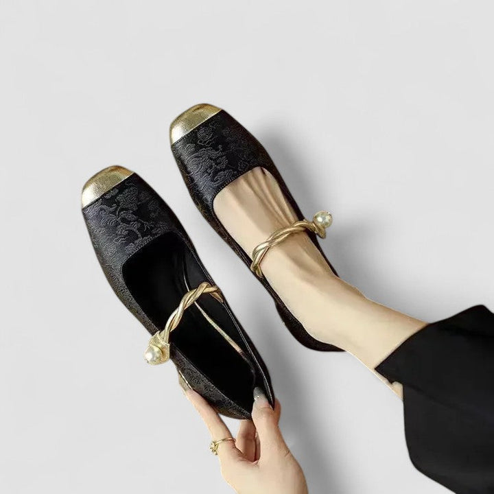 Hailey | Damen Banddetail Schuhe mit niedrigem Absatz