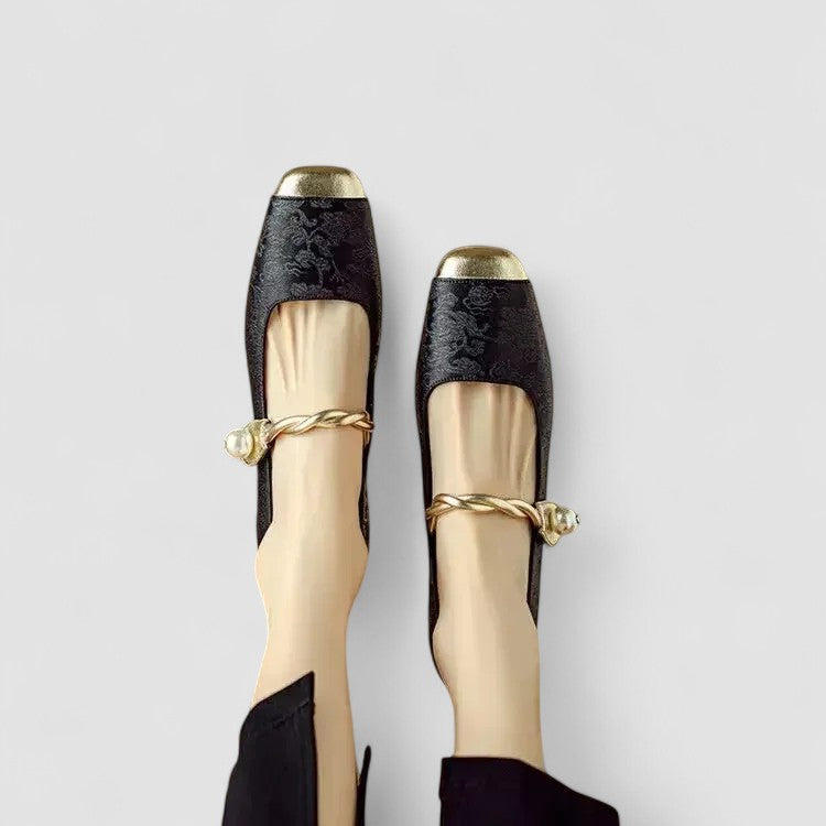 Hailey | Damen Banddetail Schuhe mit niedrigem Absatz
