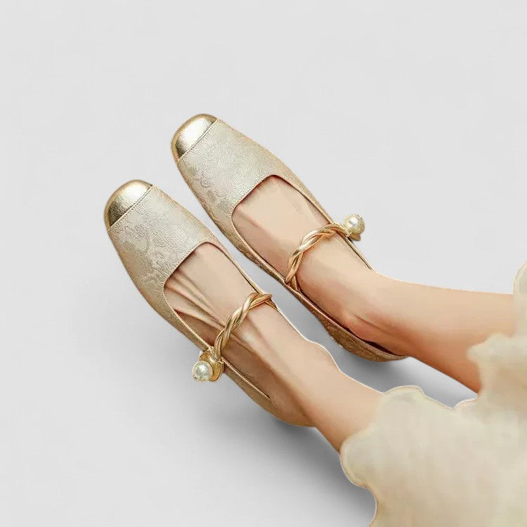Hailey | Damen Banddetail Schuhe mit niedrigem Absatz