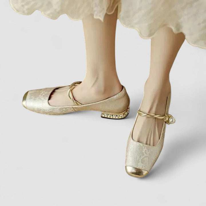 Hailey | Damen Banddetail Schuhe mit niedrigem Absatz