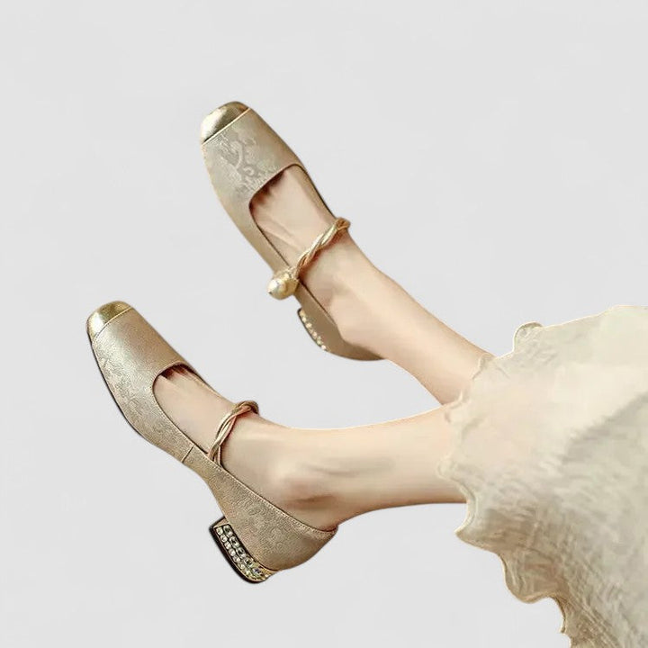 Hailey | Damen Banddetail Schuhe mit niedrigem Absatz