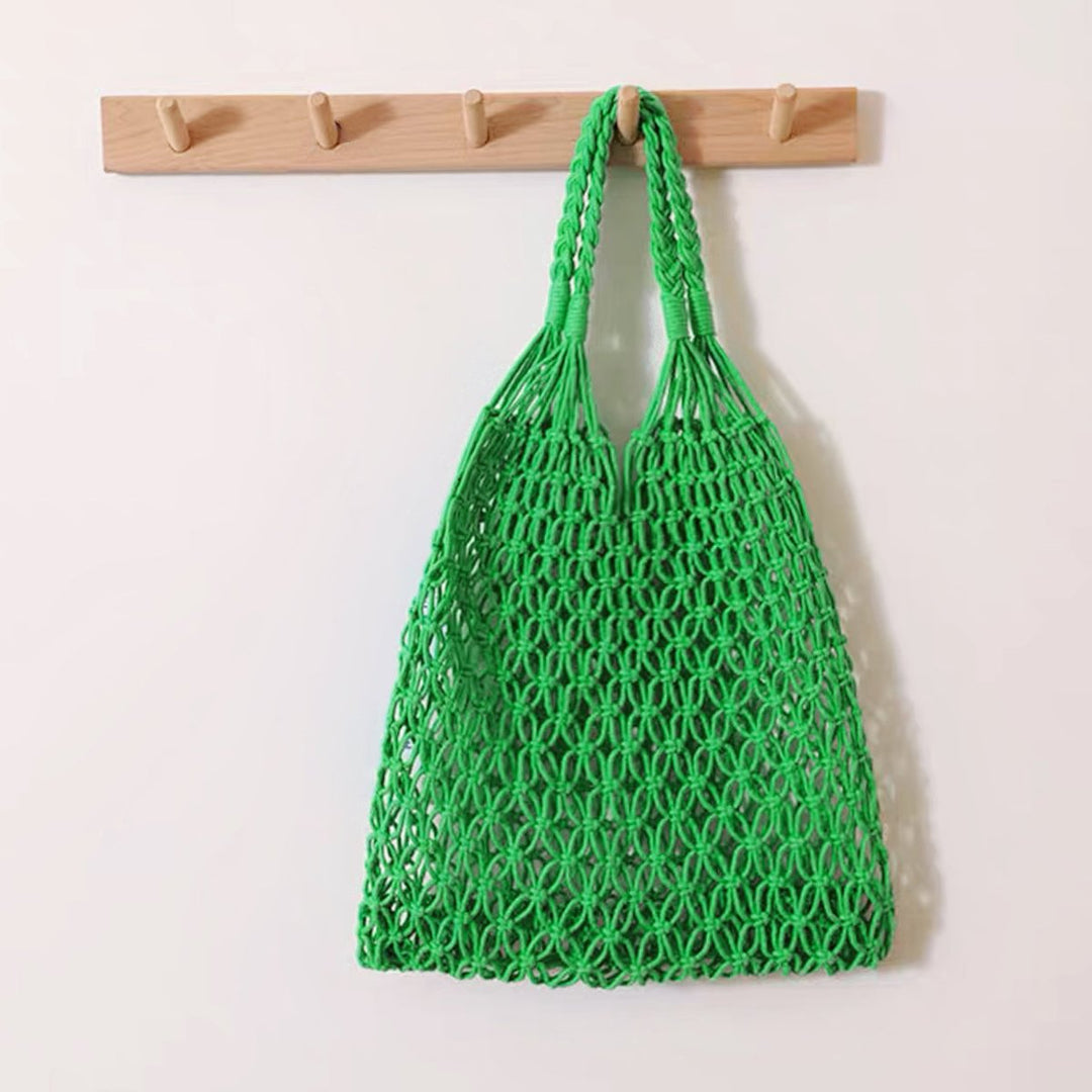 Gevlochten Katoenen Macramé Tote Bag Boodschappentas