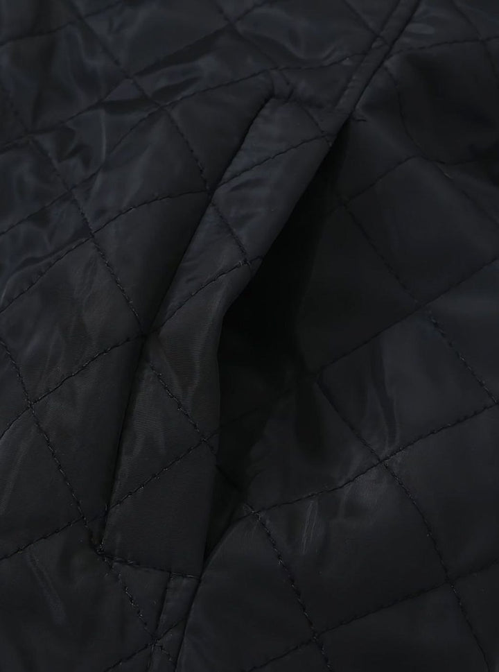 Gewatteerde Halflange Puffer Jas Dames Fleece Gevoerd