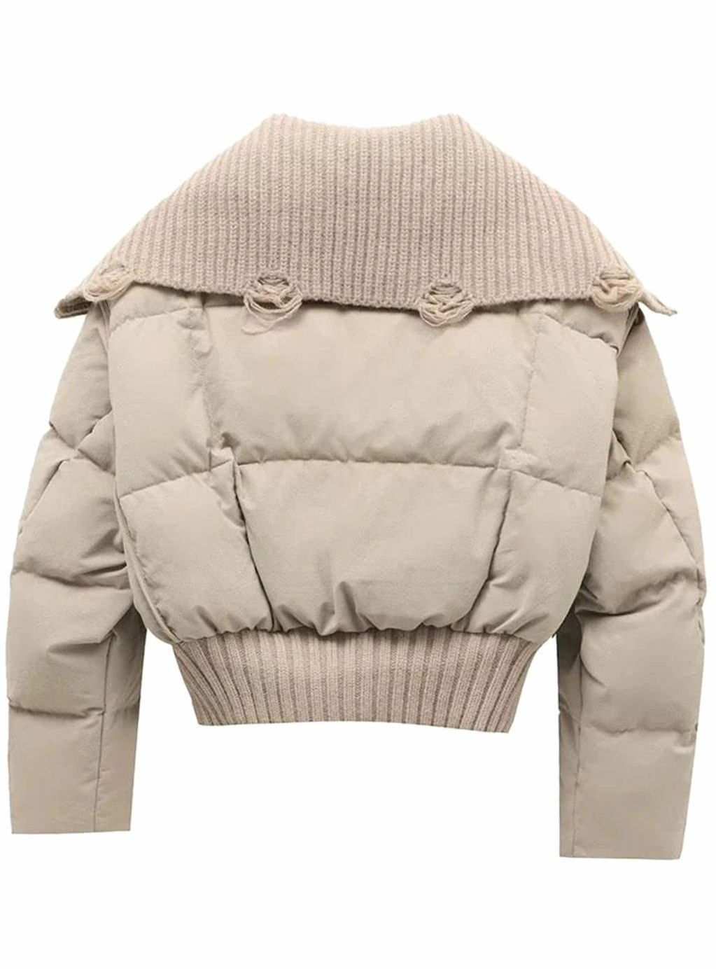 Gewatteerde Oversized Puffer Jas Dames Hoge Kraag Ritssluiting